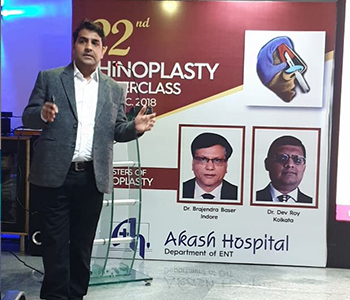 Dr Tanvar Invited Speaker At Rhinoplasty Masterclass, Indore, Dec. 2018