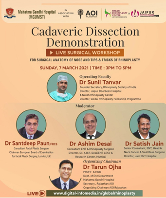 Dr. Tanvar conducted a Live Cadaveric Dissection demonstration program