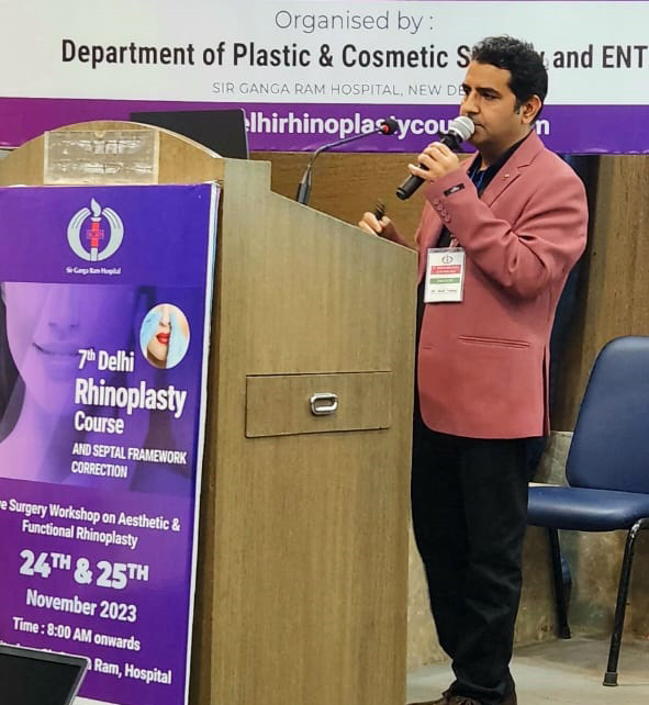 Dr Tanvar invited guest faculty in Delhi International Rhinoplasty Workshop