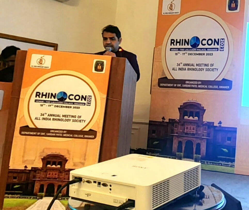 Dr. Tanvar Invited Operating guest Faculty In national Rhinology workshop Bikaner