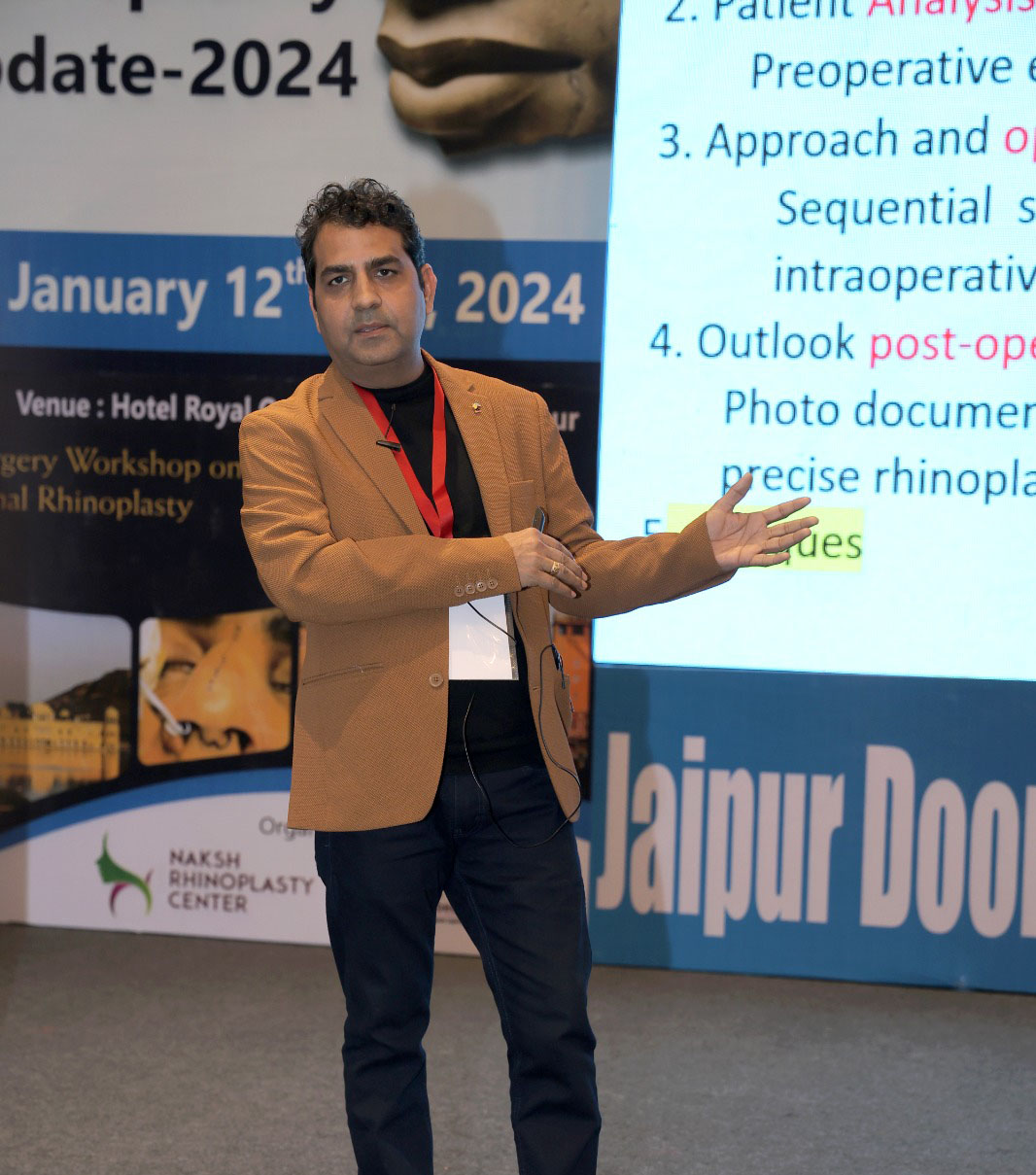 Dr. Tanvar Was Organizing Chairman Of 8th international global rhinoplasty update workshop, JAIPUR